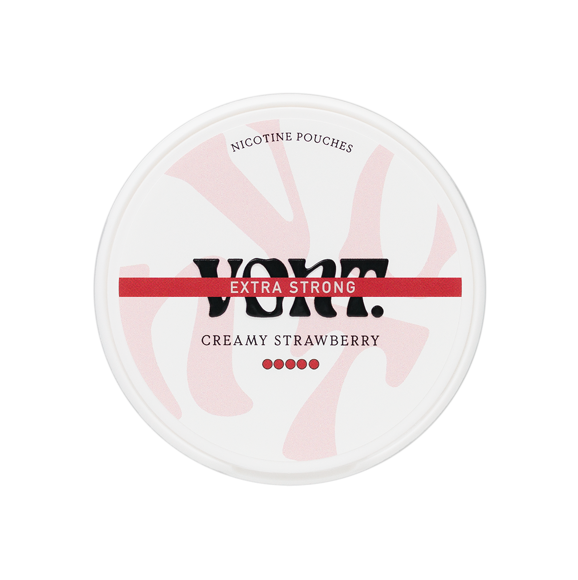 Creamy Strawberry Extra Strong nicotine pouches tin